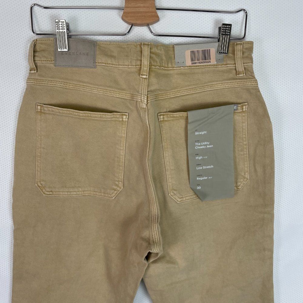 Everlane The Utility Cheeky High Rise Straight Leg Cotton Jean Desert Clay 30 - Picture 5 of 9